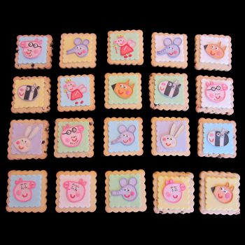 Biscotti decorati per un compleanno a tema Peppa Pig