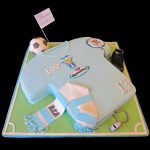 Torta della Lazio decorata in pasta di zucchero per un compleanno