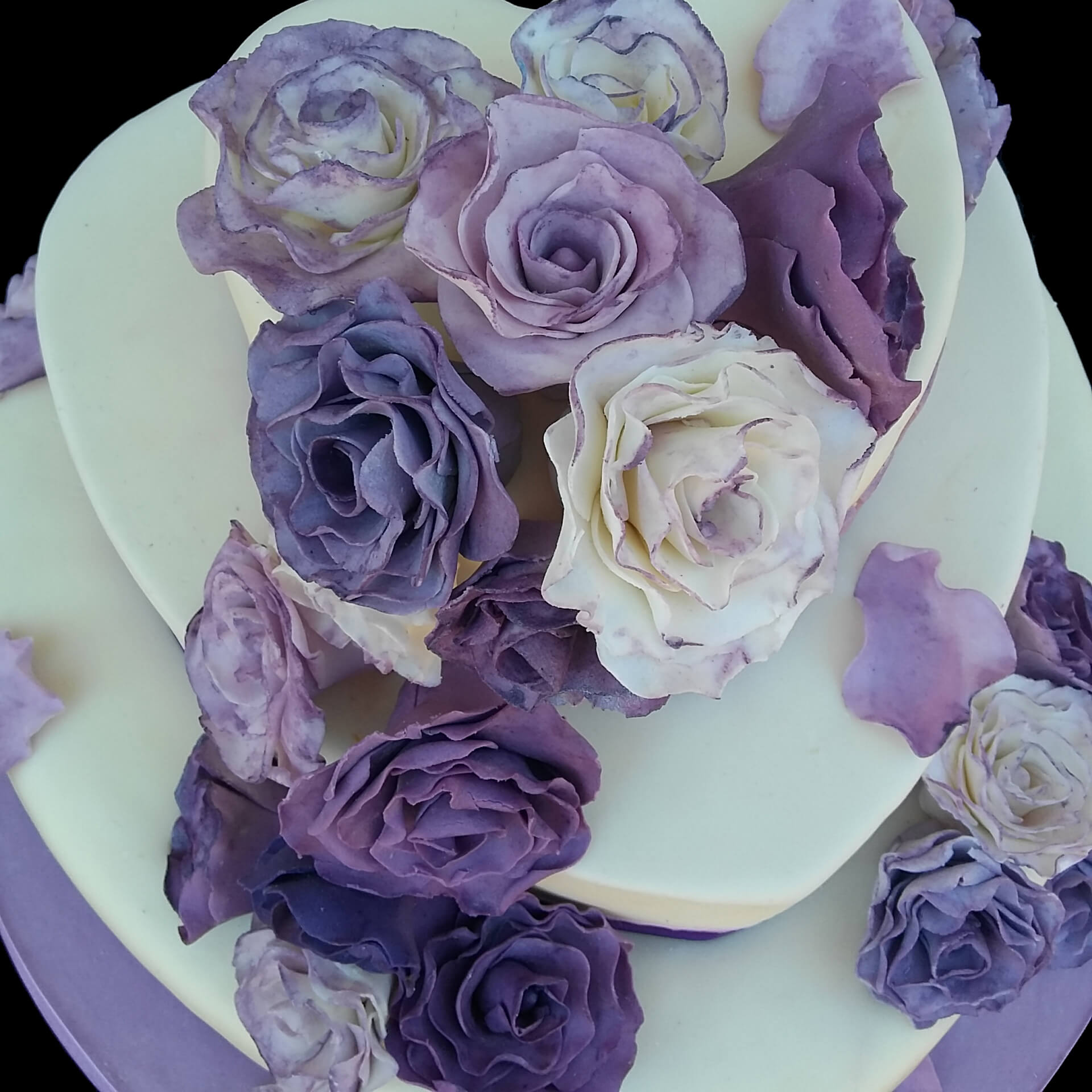 Rose viola in pasta di zucchero